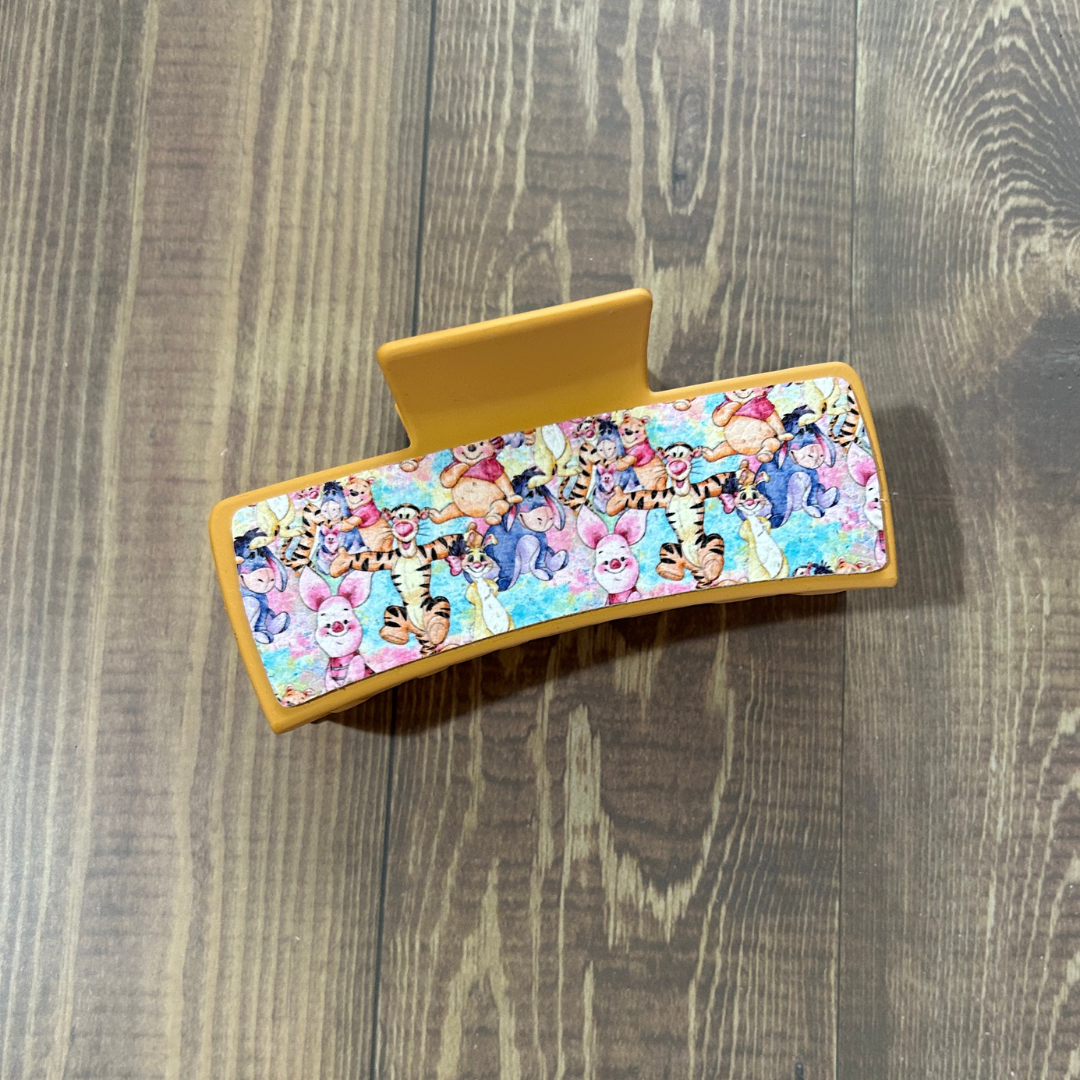 CHARACTER LEATHER HAIR CLIPS