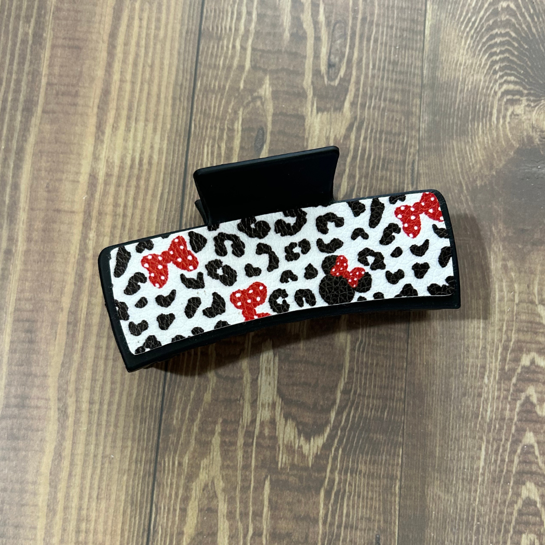 CHARACTER LEATHER HAIR CLIPS